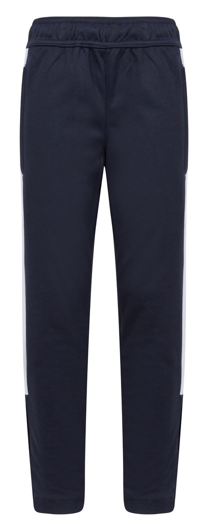 Pantalon de sport slim enfant contrasté 250 g/m²  — coloris Navy / White #Couleur_Navy-/-White