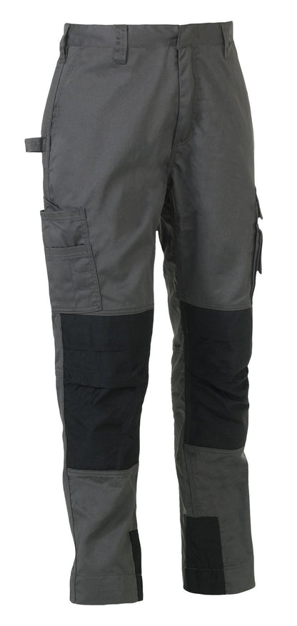 Pantalon de travail polycoton sergé déperlant  — coloris Grey / Black #Couleur_Grey-/-Black