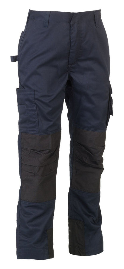 Pantalon de travail polycoton sergé déperlant  — coloris Navy / Black #Couleur_Navy-/-Black