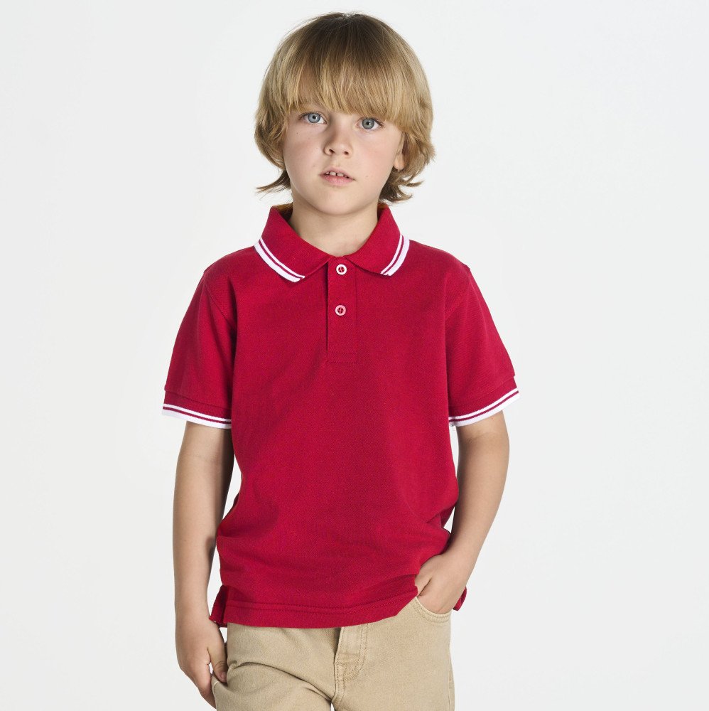Polo contrasté enfant