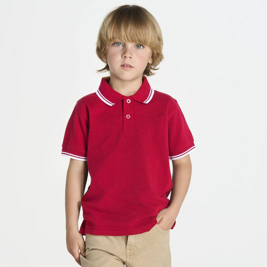 Polo contrasté enfant
