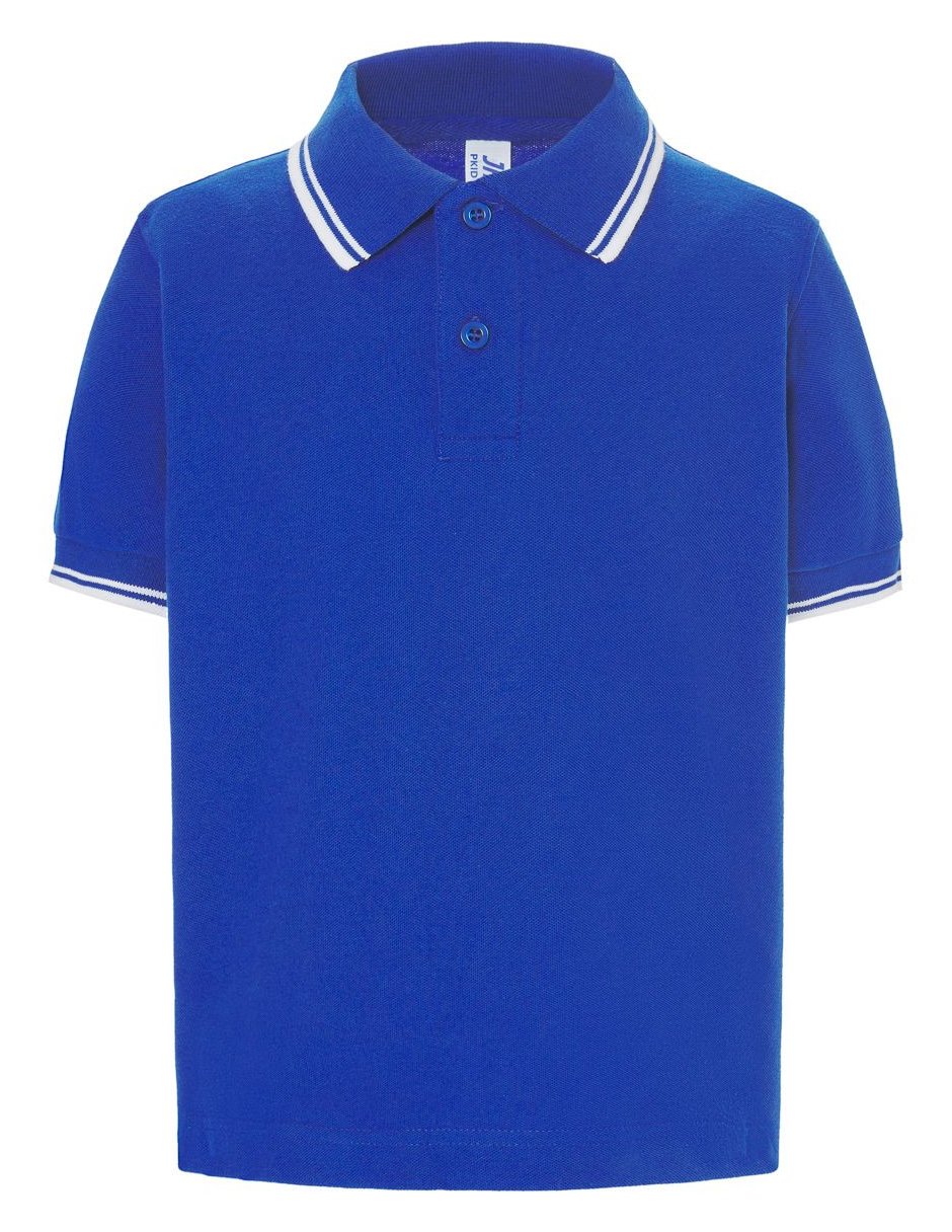Polo contrasté enfant — coloris Royal Blue / White #Couleur_Royal-Blue-/-White