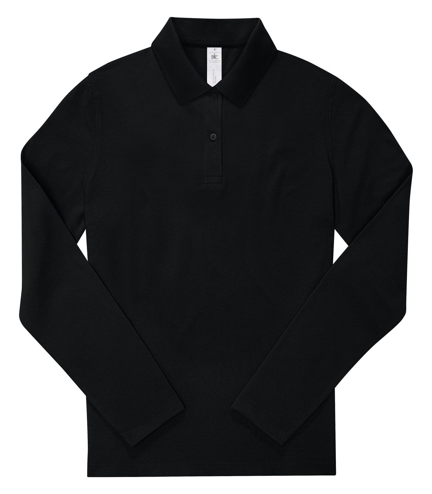 Polo femme manches longues 180 g/m² — coloris Black #Couleur_Black