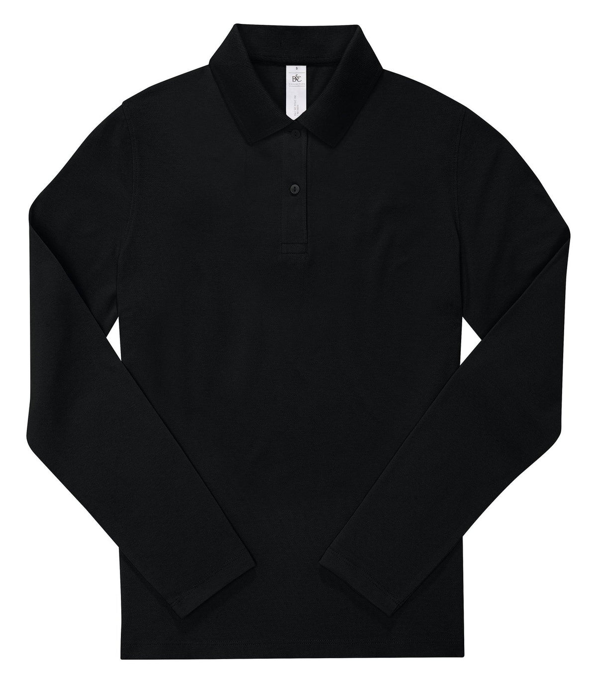 Polo femme manches longues 180 g/m² — coloris Black #Couleur_Black