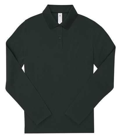Polo femme manches longues 180 g/m² — coloris Dark Forest #Couleur_Dark-Forest