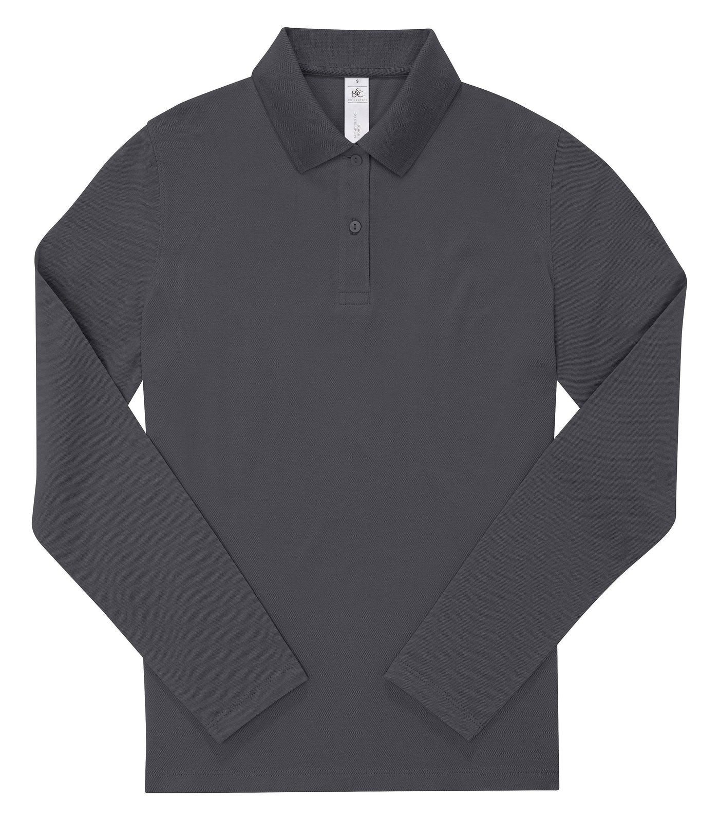 Polo femme manches longues 180 g/m² — coloris Dark Grey #Couleur_Dark-Grey