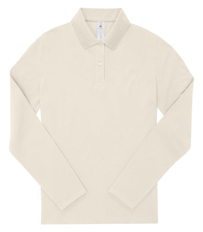 Polo femme manches longues 180 g/m² — coloris Off White #Couleur_Off-White