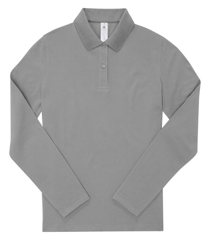 Polo femme manches longues 180 g/m² — coloris Sport Grey #Couleur_Sport-Grey