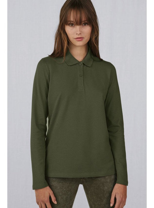 Polo femme manches longues 180 g/m²