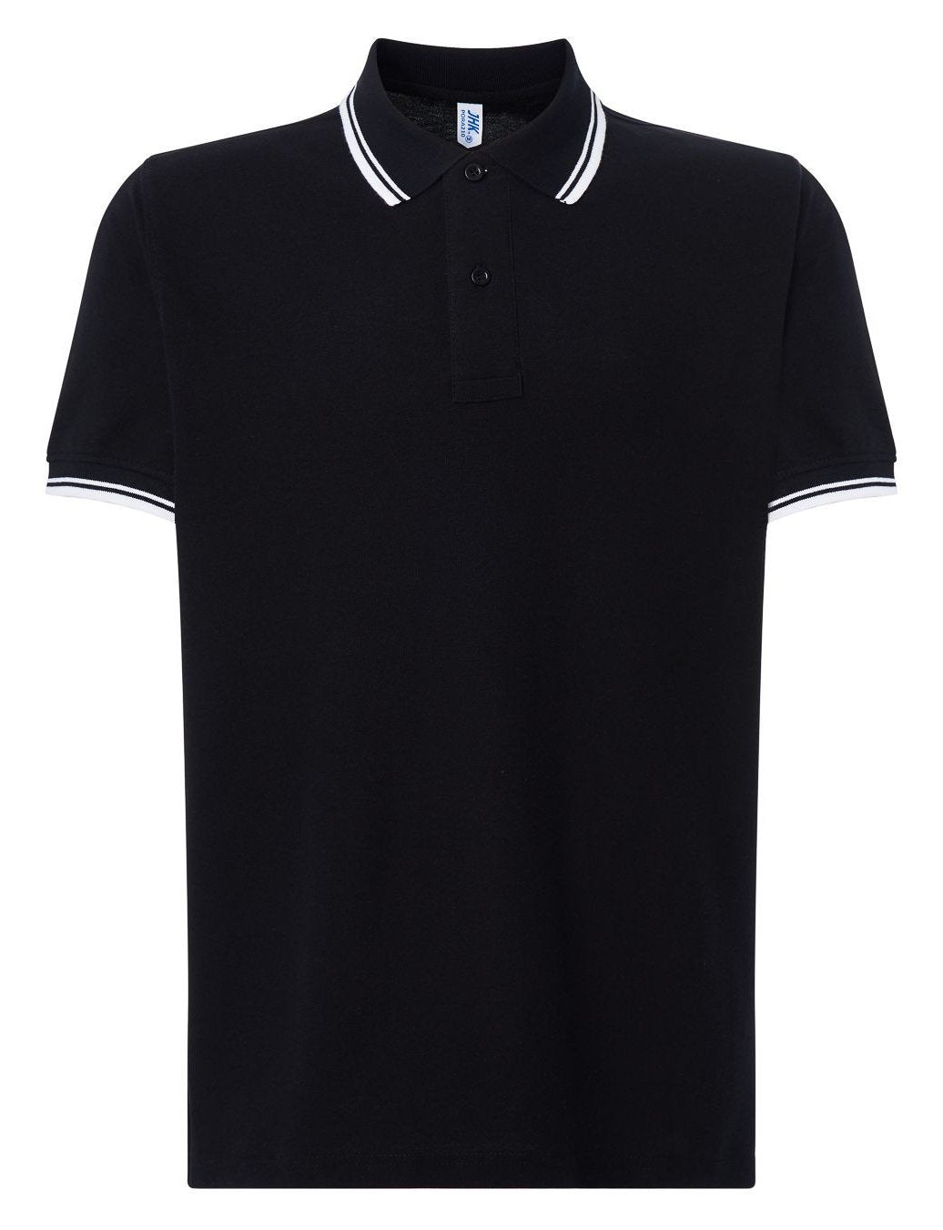 Polo homme contrasté  — coloris Black / White #Couleur_Black-/-White
