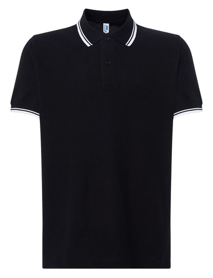 Polo homme contrasté  — coloris Black / White #Couleur_Black-/-White