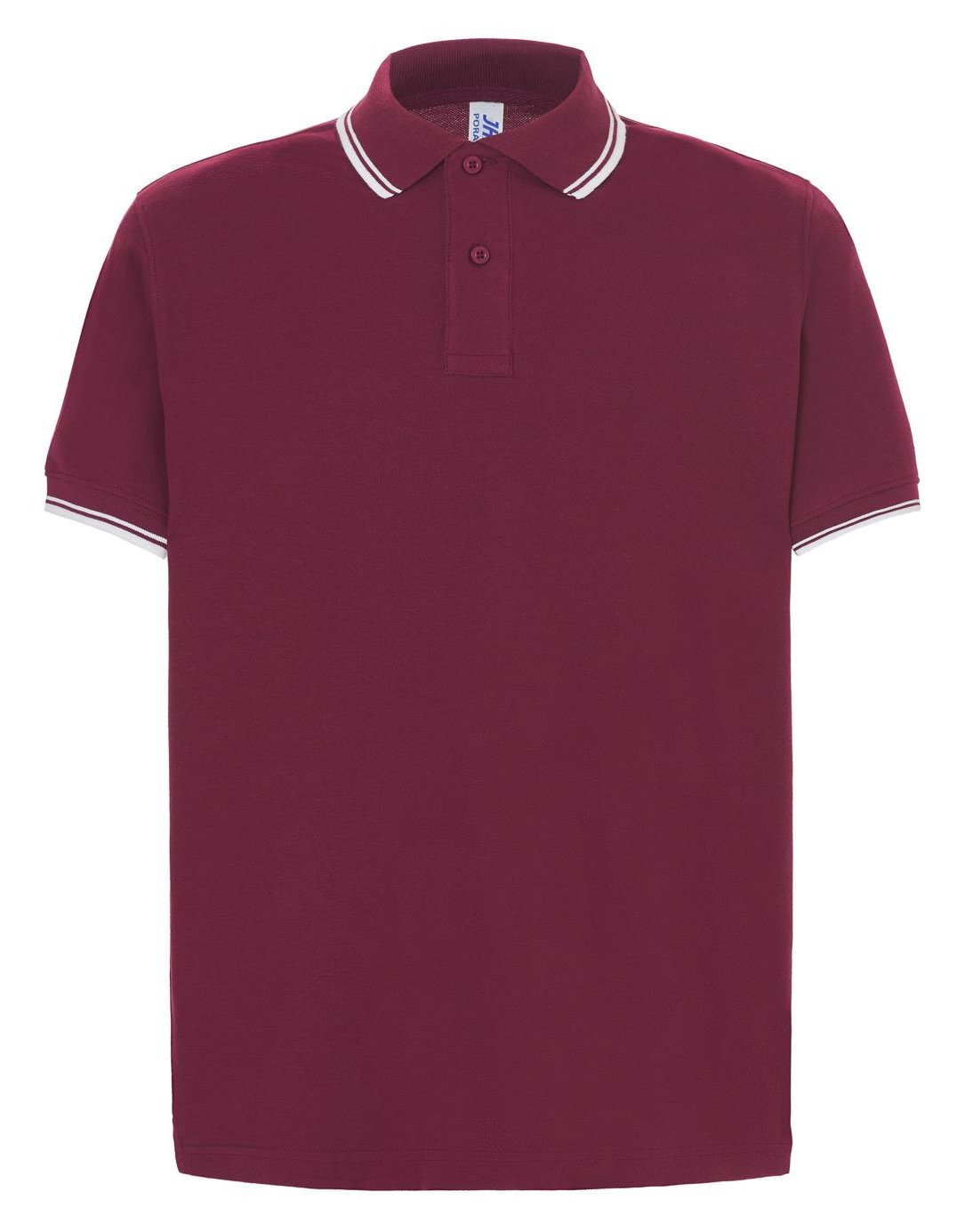 Polo homme contrasté  — coloris Burgundy / White #Couleur_Burgundy-/-White