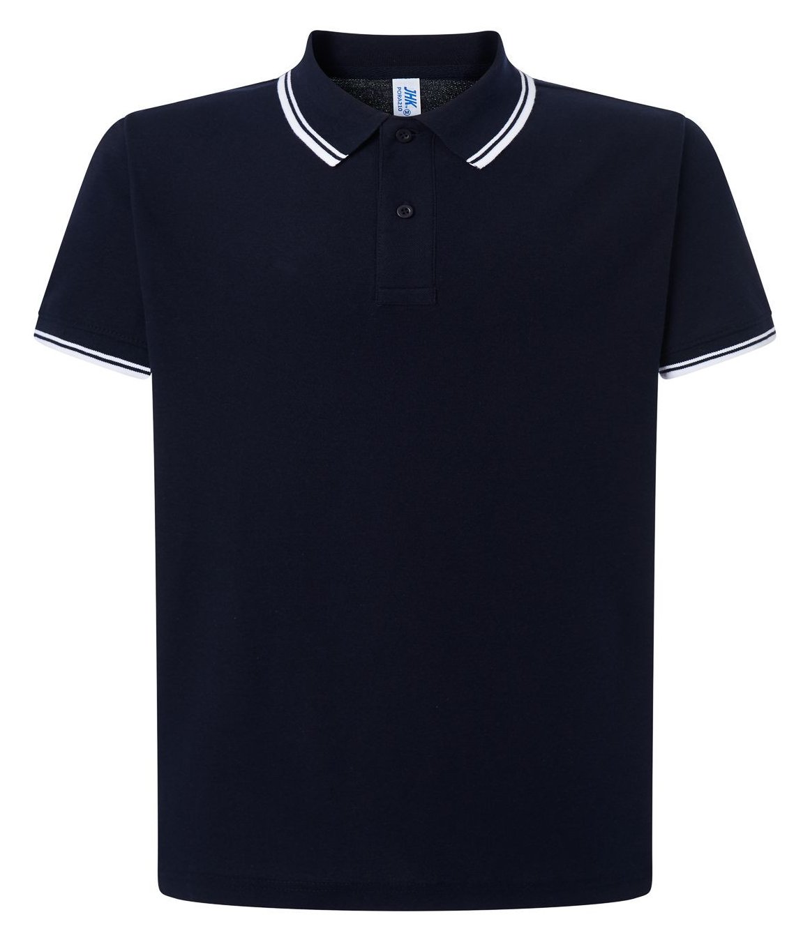 Polo homme contrasté  — coloris Navy / White #Couleur_Navy-/-White