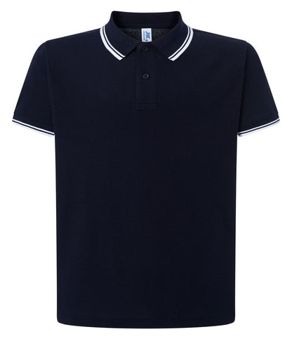 Polo homme contrasté  — coloris Navy / White #Couleur_Navy-/-White