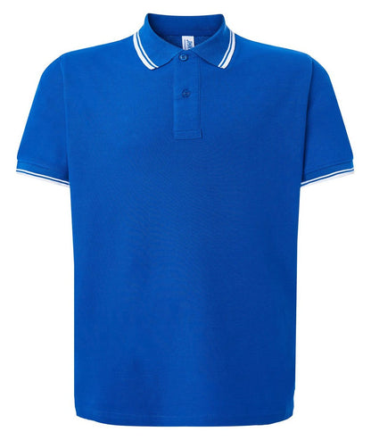 Polo homme contrasté  — coloris Royal / White #Couleur_Royal-/-White