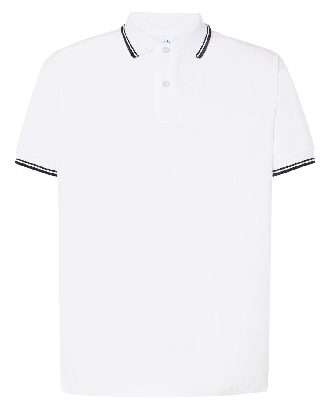 Polo homme contrasté  — coloris White / Black #Couleur_White-/-Black