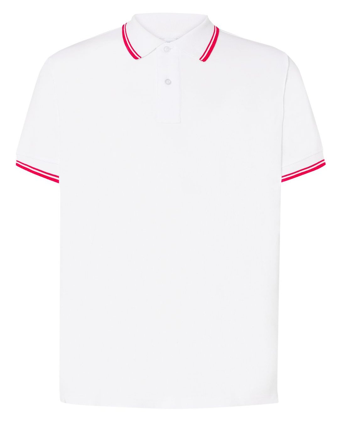 Polo homme contrasté  — coloris White / Red #Couleur_White-/-Red