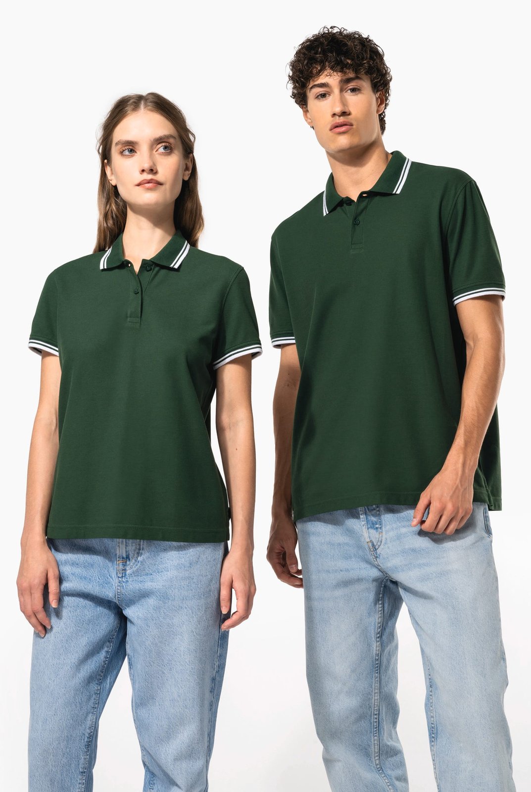 Polo homme manches courtes à liserés contrastés