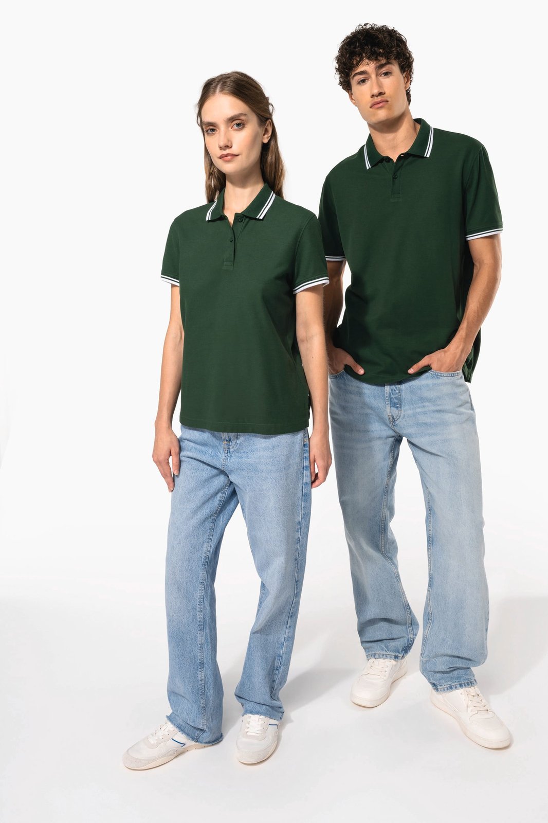 Polo homme manches courtes à liserés contrastés