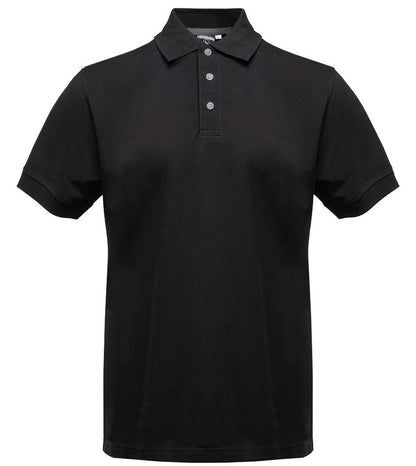 Polo manches courtes boutons contrastés homme  — coloris Black / Silver #Couleur_Black-/-Silver