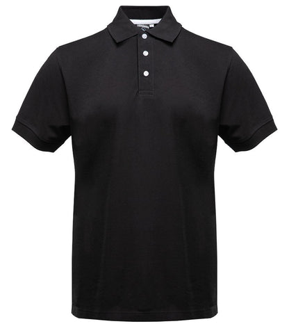Polo manches courtes boutons contrastés homme  — coloris Black / White #Couleur_Black-/-White