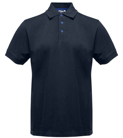 Polo manches courtes boutons contrastés homme  — coloris Navy / Royal #Couleur_Navy-/-Royal
