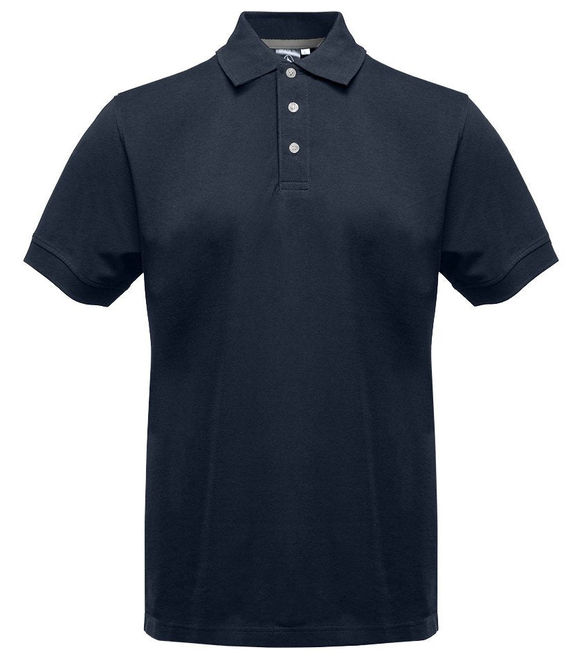 Polo manches courtes boutons contrastés homme  — coloris Navy / Silver #Couleur_Navy-/-Silver
