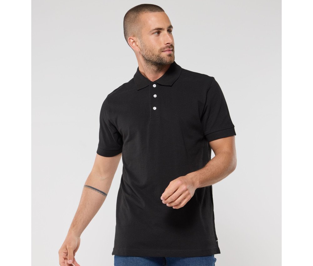Polo manches courtes boutons contrastés homme 