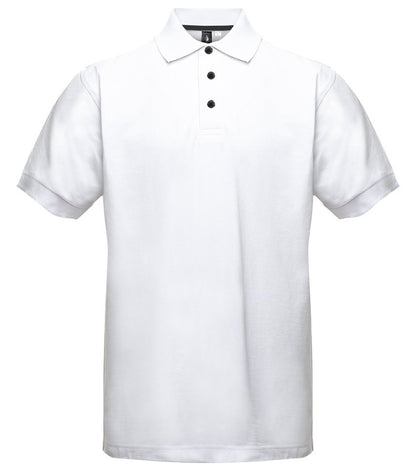 Polo manches courtes boutons contrastés homme  — coloris White / Black #Couleur_White-/-Black