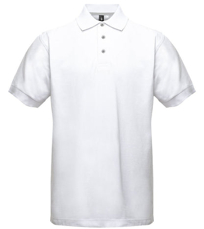 Polo manches courtes boutons contrastés homme  — coloris White / Silver #Couleur_White-/-Silver