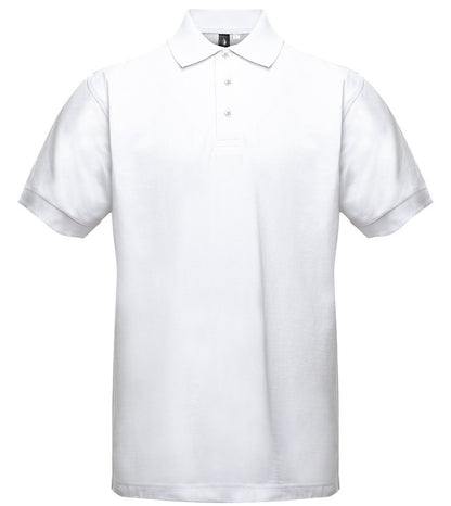 Polo manches courtes boutons contrastés homme  — coloris White / White #Couleur_White-/-White