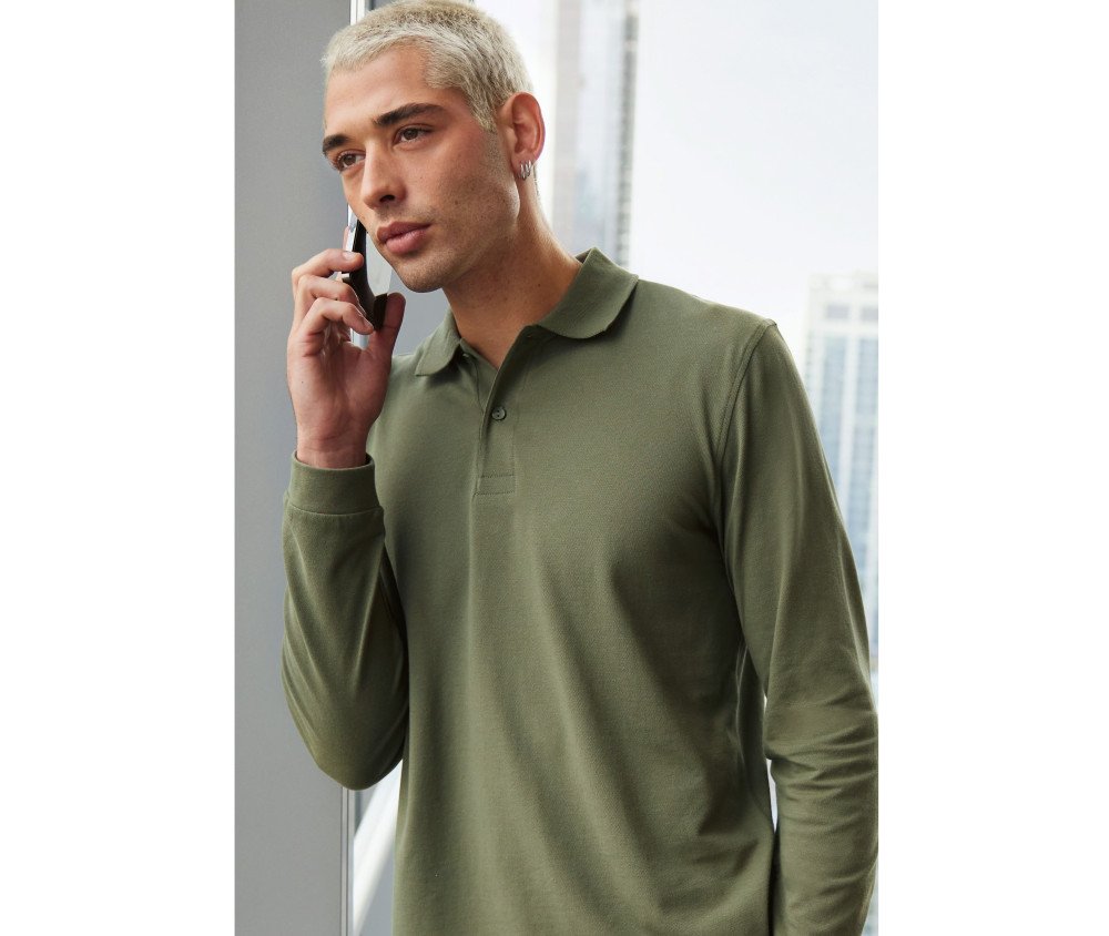 Polo manches longues 180 g/m²