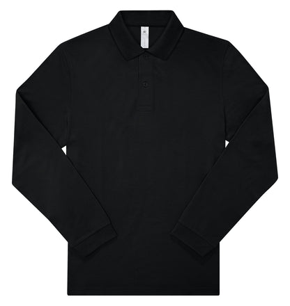 Polo manches longues 180 g/m² — coloris Black #Couleur_Black