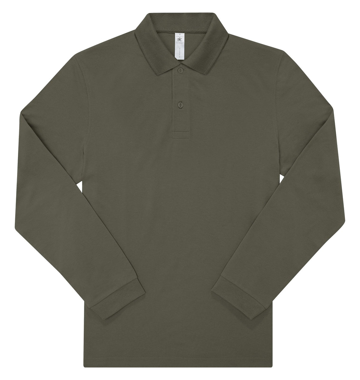 Polo manches longues 180 g/m² — coloris Camo Green #Couleur_Camo-Green