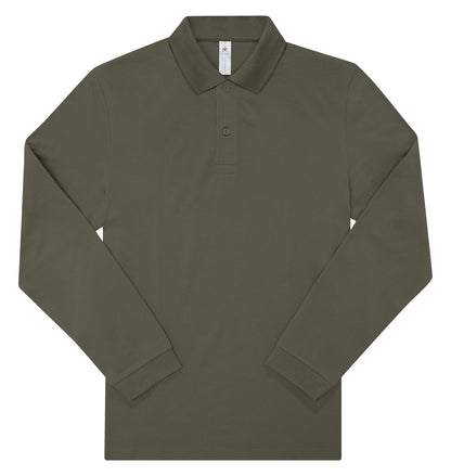 Polo manches longues 180 g/m² — coloris Camo Green #Couleur_Camo-Green