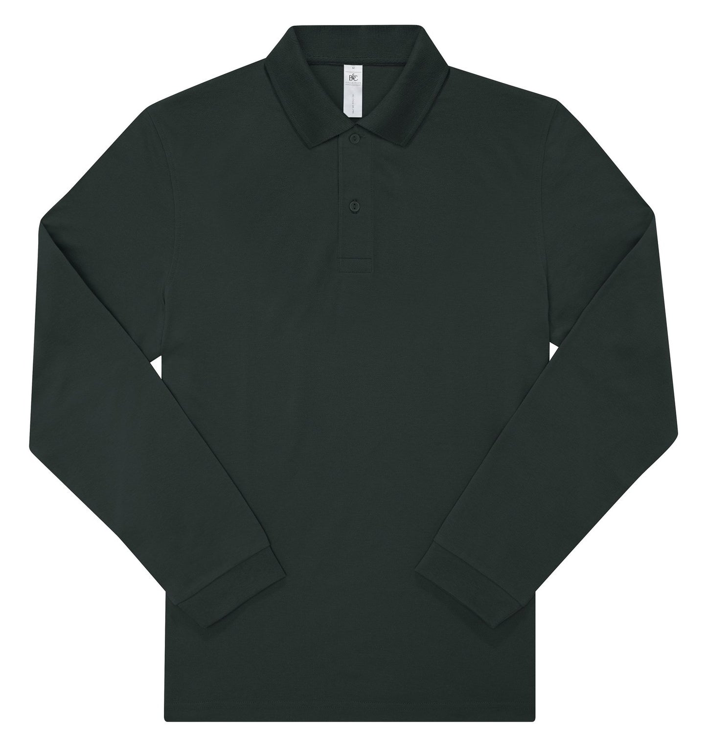Polo manches longues 180 g/m² — coloris Dark Forest #Couleur_Dark-Forest