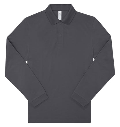 Polo manches longues 180 g/m² — coloris Dark Grey #Couleur_Dark-Grey