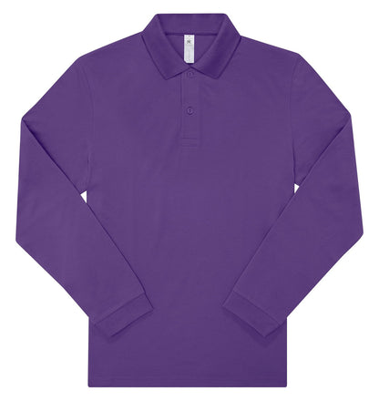 Polo manches longues 180 g/m² — coloris Meta Lilac #Couleur_Meta-Lilac
