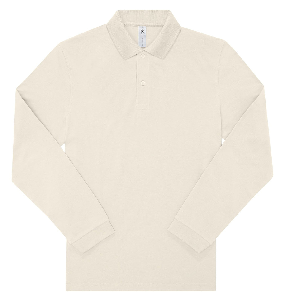 Polo manches longues 180 g/m² — coloris Off White #Couleur_Off-White