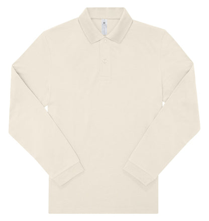 Polo manches longues 180 g/m² — coloris Off White #Couleur_Off-White