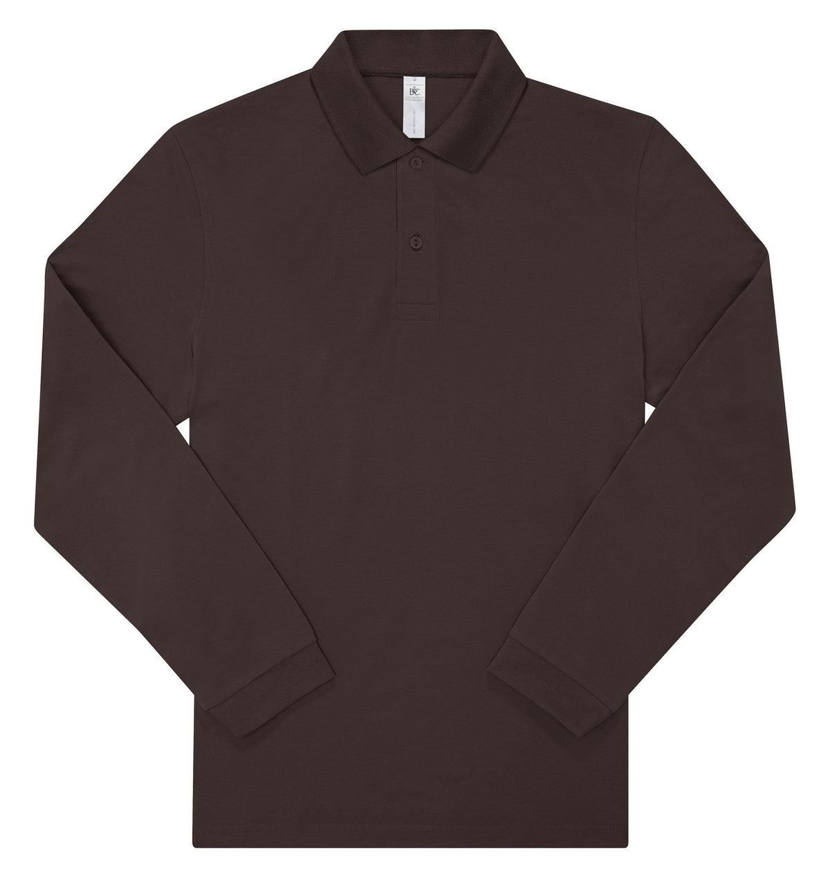 Polo manches longues 180 g/m² — coloris Roasted Coffee #Couleur_Roasted-Coffee