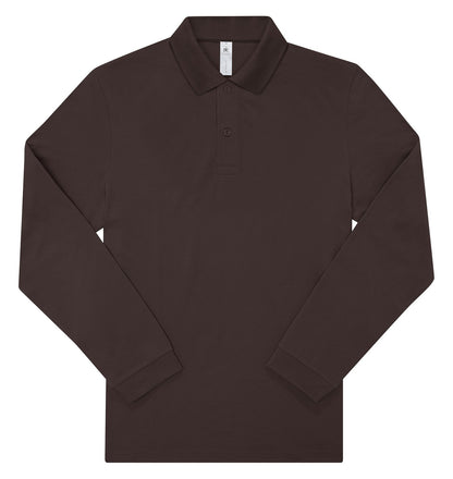 Polo manches longues 180 g/m² — coloris Roasted Coffee #Couleur_Roasted-Coffee