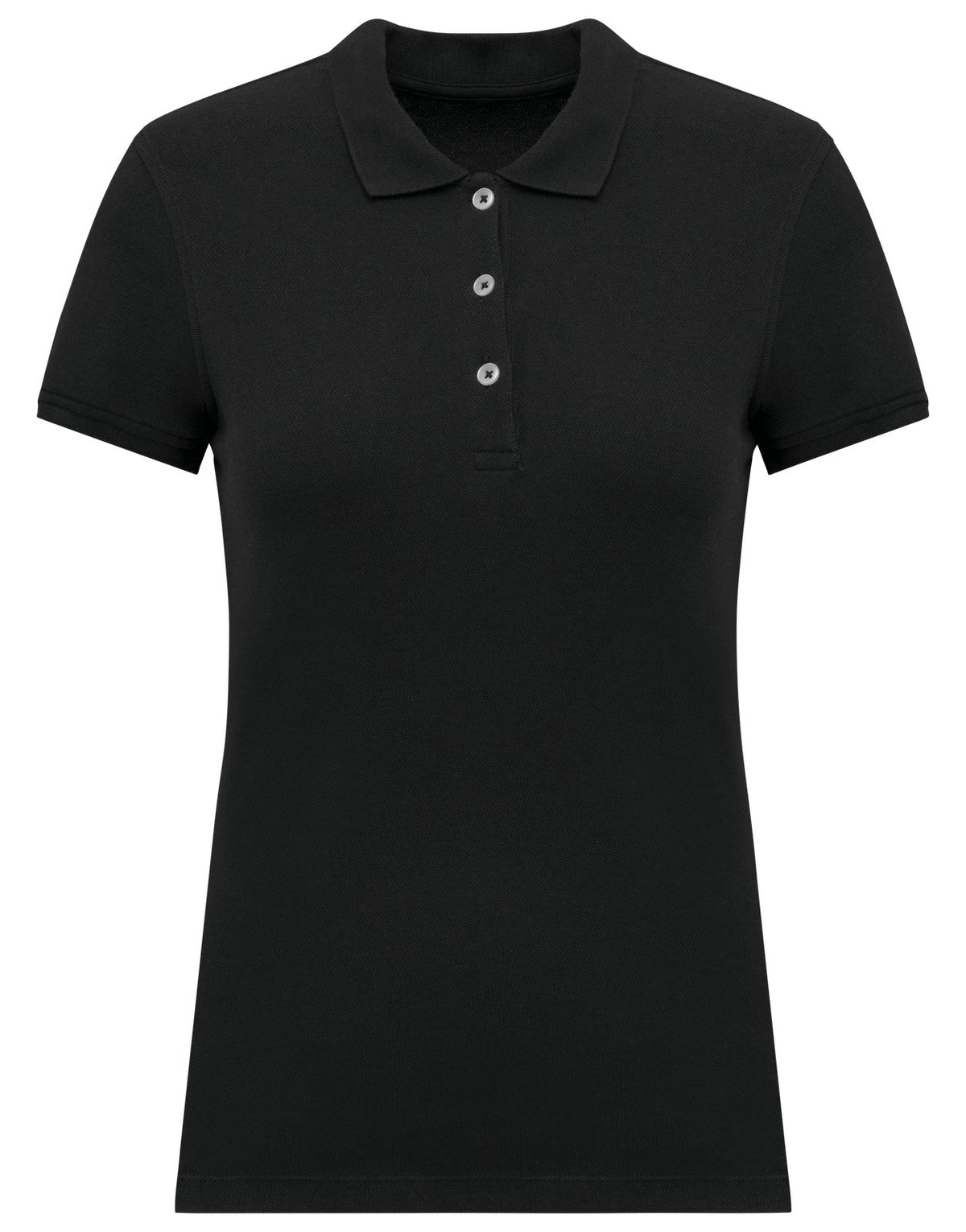 Polo piqué manches courtes femme — coloris Black #Couleur_Black