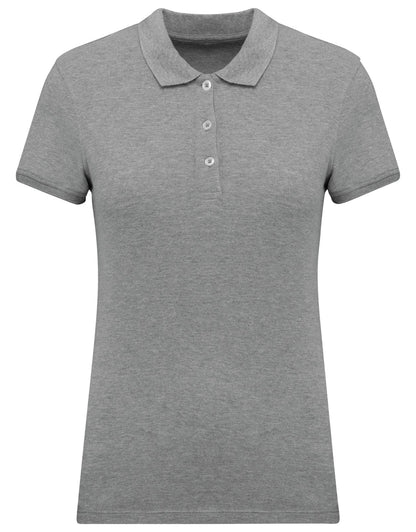Polo piqué manches courtes femme — coloris Oxford Grey #Couleur_Oxford-Grey
