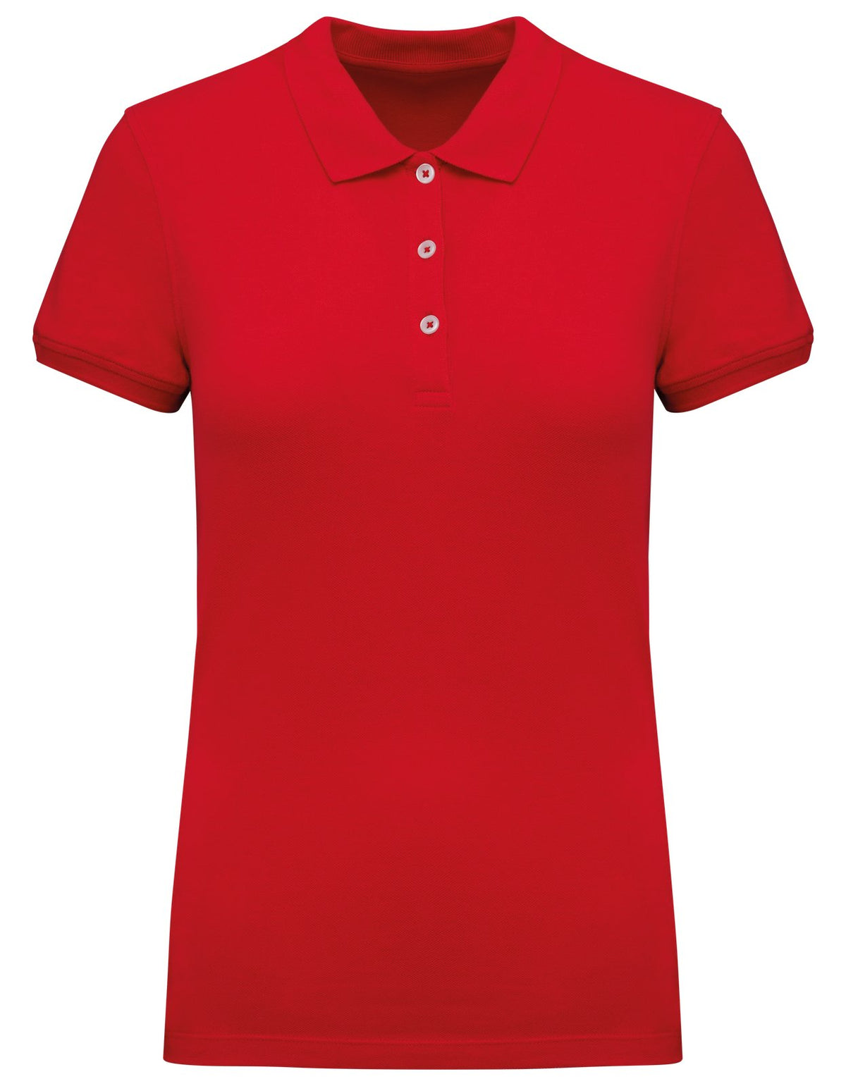 Polo piqué manches courtes femme — coloris Red #Couleur_Red