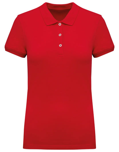 Polo piqué manches courtes femme — coloris Red #Couleur_Red