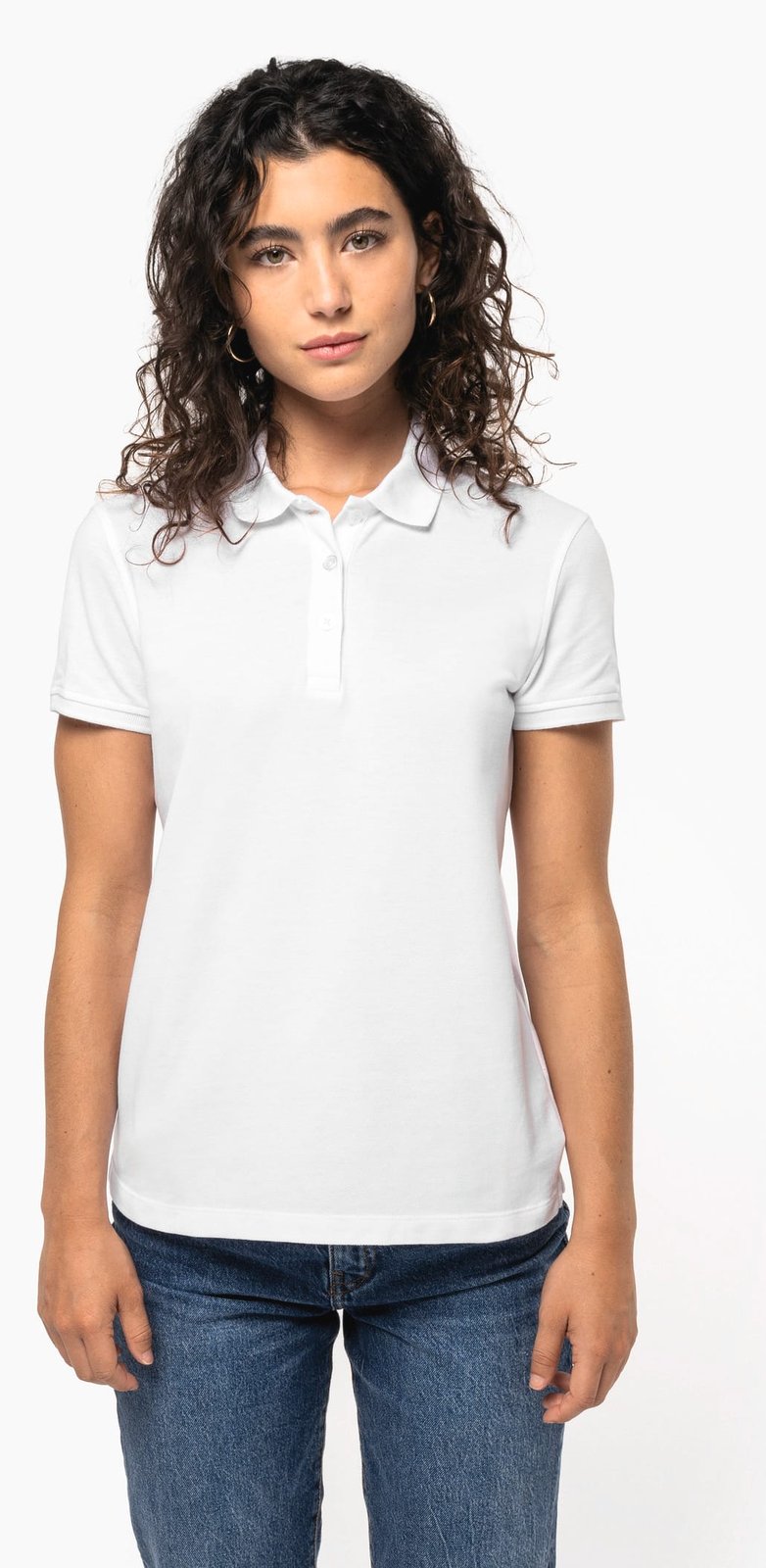 Polo piqué manches courtes femme