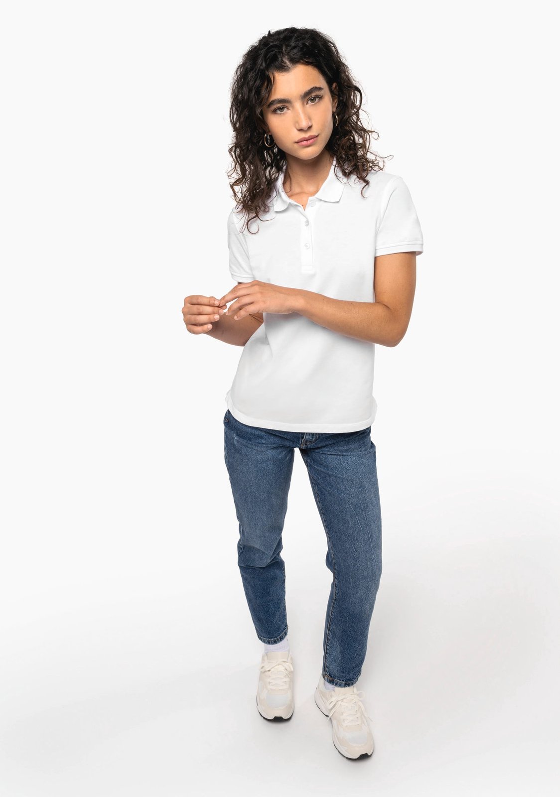 Polo piqué manches courtes femme