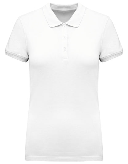 Polo piqué manches courtes femme — coloris White #Couleur_White