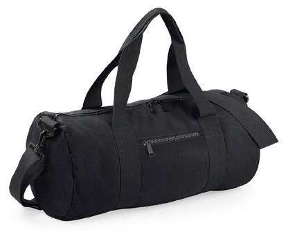 Sac barrel original de voyage contrasté  410 g/m² — coloris Black / Black #Couleur_Black-/-Black